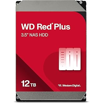 Western Digital Disco duro interno WD Red Plus NAS de 12 TB
